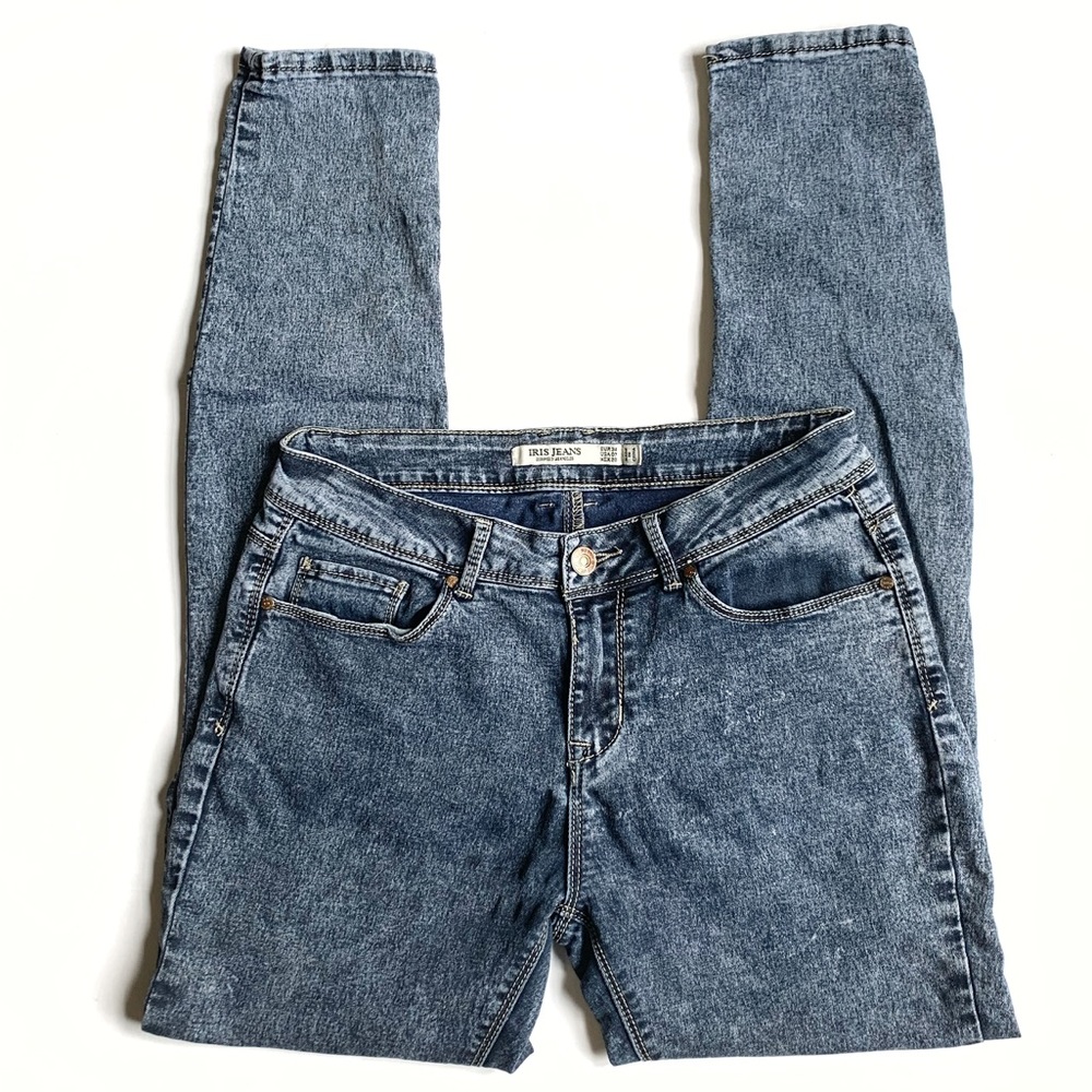 IRIS Jeans Size 7 Acid Wash Skinny Jeggings